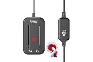 hygger Aquarium Heizung, Heizstab Aquarium für Schildkröten Tanks, 15-34 ℃, Tropische Fischtank Heizung, Multi-Protect, Speicher Funktion mit Controller & abnehmbare Shell, 150W, 56-95L