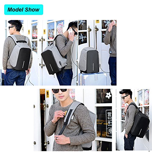 HongyuTing Laptop Rucksack mit USB Port Wasserdichte Business Reise Schulrucksack für MacBook Pro 14 Zoll - 8