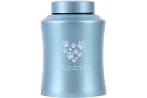 YOUDEAR MEMORIALS Urnen für die Einäscherung von Haustieren, Urnen für Hunde- und Katzenasche (Blau, groß)