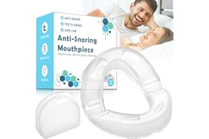 AIOUTGOGO Comfortable Anti Snoring Mouthpiece,Effective Stop Snoring-Lightweight-Snore Stopper-The Quite Night Anti Snoring Devices-Snore Reducing Aids for Good Sleep,Snore Free for All Mouth
