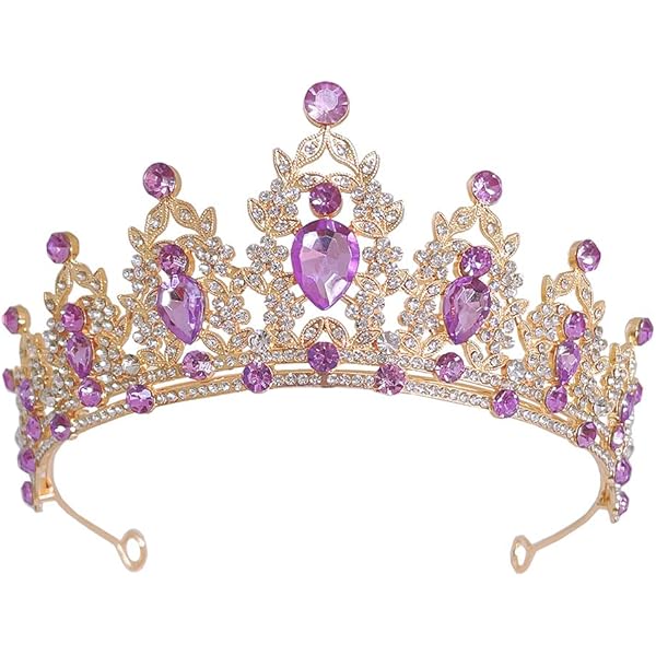 Tiara Nuziale Con Strass E Foglie - Corona Hairband Per Matrimoni, Feste E Compleanni, Colore Oro - Foto 8