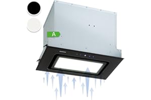 Klarstein Hektor - Brilliant Edition Fan Module, 52 cm, Max. Exhaust Air Output 506 m³ / h, EEC: C, 3 Levels, Ventilation Timer, LED Panel: 6500 K, Touch Panel, Extractor Hood - Black