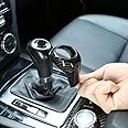 DIYUCAR Carbon Fiber Style ABS Car Gear Shift Head Trim Sticker for Benz C Class W204 E W212 GLK X204 CLS W218 A G Class