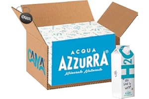 15 x eau bleue H2O "Box Save the Water" eau minérale naturelle sans bulles en brique 50 cl [CAIYA® Box de 15 briques]