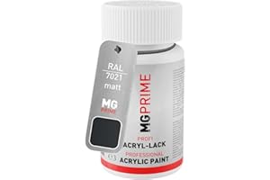 MG PRIME RAL 7021 Grigio nerastro/Black grey opaco Stilo di ritocco da 50 ml ad asciugatura rapida
