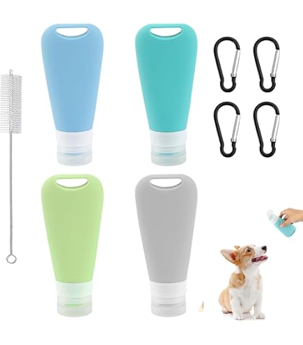 3 Stück Futtertube Für Hunde 90ml - Silikon Leberwurst Tube Mit Karabiner In Weiß/Rosa/Blau