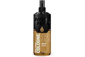 ‎NISHMAN NISHMAN Aftershave Cologne 12 - SpaceX 400ml – Erfrischende Sprüh-Lotion für Herren – Duft von Leder, Labdanum, Moschus & Rauch – Herren Kölnisch Wasser