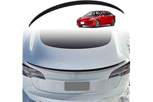 AOSKonology for Tesla Model 3 Spoiler Wings OEM Style ABS Carbon Fiber Pattern for 2020-2023 Tesla Model 3 Rear Trunk Spoiler Lip Tail Wing Rear Trunk Lid（Model 3,Glossy Black）