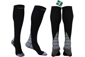 GENERIC ( 2 Pairs ) Compression Socks for Men & Women – Graduated Support Stockings for Travel, Flight, Running, Nurses, Pregnancy, Maternity, Sports, Calf & Ankle Circulation