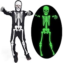 Costume Halloween Bambina Scheletro Con Tutù 5-12 Anni - Vestito + Velo