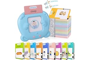 Topfree 510 Words Alphabet Talking Flash Cards for 2-7 Years Toddlers, Educational Learning Interactive Toy for Boys Girls Kids Birthday Gifts, Preschool Montessori Speech Therapy Autism Toy