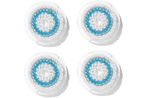 Clarisonic Cabezal de repuesto para cepillo de limpieza facial de poros profundos, compatible con Mia 1, Mia 2, Mia Fit, Alpha Fit, Smart Profile Uplift y Alpha Fit X, paquete de 4