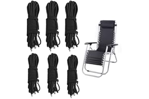 XNIVUIS Lot de 6 cordons élastiques de rechange pour chaise Zero Gravity - Kit d'outils de réparation