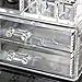 H&S® Acrylic Clear Make up Organiser Cosmetic Box - 2 Drawers