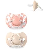 Suavinex, Pack of 2 Pacifiers for Babies 6/18 Months, with Physiological Silicone Teat SX Pro Symmetrical, Flat and Flexible,