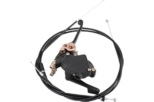WOOSTAR 7/8" 22mm Thumb Throttle with Dual Brake Lever with Throttle Cable and Brake Cable Replacement for 2 Stroke 43cc 47cc 49cc 50cc Taotao Mini ATV 4 Wheeler Quad Go Kart