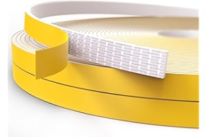 YINGERTOOL Dichtungsband Türdichtung Selbstklebend, Fensterdichtung Siegel Streifen 6mm(B) x 1.5mm(D) Lärm Schalldämmung Wasserdicht Gummidichtung Abdichtungsband für Türen Fenster Gesamtlänge 20M Lang Weiß