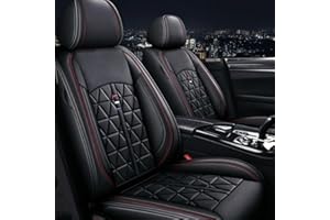 CHIFENG Uniwersalne pokrowce na siedzenia samochodowe, zestaw 2 sztuk, wodoszczelne, ze skóry poliuretanowej (PU), pasują do Opel Astra G, H, J, F, K, Corsa b c, d, e, Vectra a b c