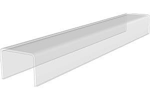 3R W Design Long Bar Bottle Spirits Clear Acrylic Plants Display Stand - Exhibition Riser Plinth- Hoverstand (Long-4mm-58.5x9x7.5cm)