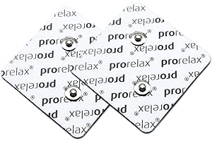 ‎PRORELAX Prorelax Elektroden-Pads „Kabellos“, für TENS + EMS-Geräte, Ersatz-Pads für Elektro-Muskel-Stimulation, Austausch-Elektroden EMS-Training, Muskel-Aufbau, Body-Shaping, Body-Tuning, Schmerz-L