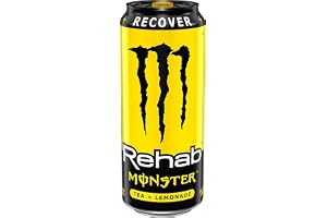 Monster Rehab Energy Drink, Tea Plus Lemonade, (förpackning med 12) av Monster Energy