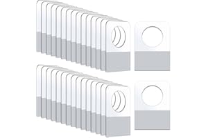 HAIFAFAFAING 500 pestañas autoadhesivas para colgar, transparentes, plegables, de plástico, con ranura redonda, para tienda minorista, pequeños artículos de venta