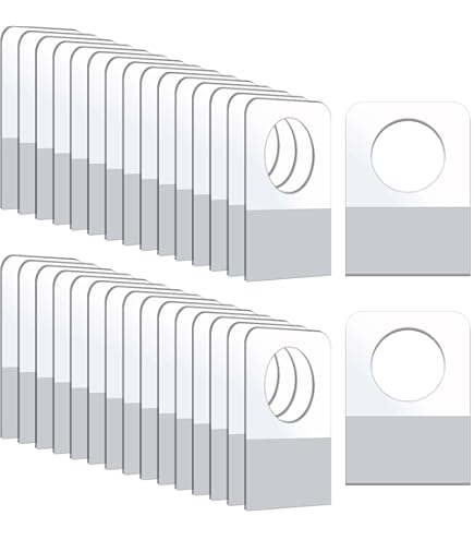 200 stuks doorzichtige kleverige ophanglipjes, gleufgat Doorzichtige plakstrips Zelfklevende ophanglipjes voor kantoor, thuis, verkoopartikelen, winkel Retaildisplay (4cm × 3.6cm/1,6 × 1.4inch