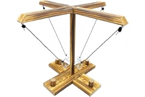 AICARGER Hook Toss Game, Ring-Wurfspiel, Handgefertigte Holz-Leiter, Wurfhaken und Ringschlachtspiel, für Familie