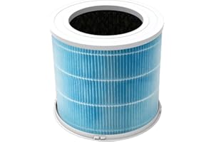 FRESHDEW Air Purifier Replacement Filter, H13 True HEPA Air Purifier Filter for CADR 300+ m³/h Air Purifier, Activated Carbon, Designed for Pets Odors Allergy, Blue, 1 Pack