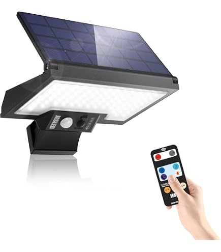 V-TAC Faro Led 10W Con Sensore Di Movimento Pannello Solare E Telecomando Cavo Da 5m Colore Nero Vt 411