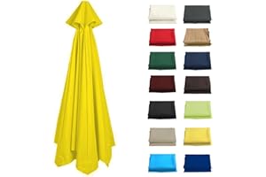 GZDXBF Telo Di Ricambio Per Ombrellone A 6/8 Costole, Tettoia Di Ricambio Per Ombrello 200/270/300cm Copertura Di Ricambio Per Ombrellone Da Giardino(Color:Yellow,Size:6 ribs-2.7m(8.8ft))