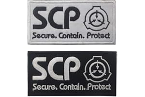 TOPPATCH SCP Foundation Patch, Logo der „Special Containment Procedures Foundation“, besticktes Biker-Abzeichen für Taschen, Westen, Jacken, 2 Stück