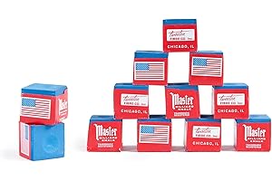 Bafeil 12PCS Pool Cue Chalk - Taom Chalk for Pool, Pool Chalk for Snooker & Billiards No-Slip Pool Chalk Snooker Cue Chalk, Pool Cue Accessories