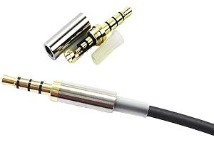 KetDirect Gold 4 Pole 3.5mm Male Repair headphone Jack Plug Metal Audio Soldering & Spring