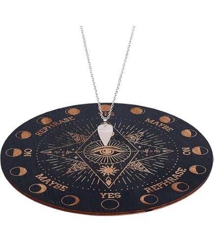 Planche à Pendule Phases De La Lune - Kit Divination Métaphysique Avec Pendule Cristal