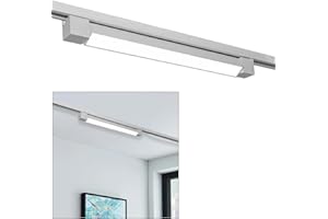 PLANETITALY Faretto led per binario monofase, Faro Track, 1600 Lumen, Alta Resa Luminosa 160W, Regolazione della Luce da 3000K a 6500K, LED CCT 20W, Barra Lineare Orientabile, Luce LED Lineare (Bianco)