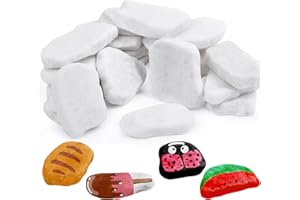 Niuny Sassi da Dipingere 20pcs 3-5cm Sassi Bianchi Pietre Piatte per Pittura Ciottoli Dipinti Ciottoli Pietre per Pittura Piatte da Dipingere per Pittura Fai Da Te Pittura Acquari Casa e Giardino