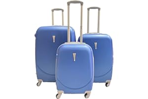 RAVENSUITCASE Juego Maletas 3 pzs Rígidas ABS 4 Ruedas y Cerratura Estructura Ligera Cómoda Asa Telescópica Manija Candado Combinación 28''(73.5x48x26 cm)+24''(63.5x42x23.5 cm)+ 20''(53.5x36x19 cm)