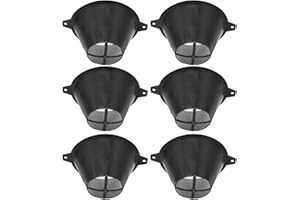SPACNANA 6PCS Plastic Paint Filter with Fine Nylon Mesh Reusable Paint Strainers Funnel Net for Water Based Oil Food Residues 100mm / 3.9in