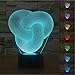 Produktbild LED Nachtlicht Magical 3D Abstract Twist Knoten Amazing Optische Täuschung Touch Control Light 7 Farben ändern für Kinderzimmer Home Decoration Best Geschenk