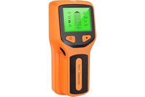 PRETTY KAURV Stud Finder Sensor 5 in 1 Wall Scanner Electronic Stud Sensor Locator Wood Beam Joist Finders Portable Stud Finder Wall Wall Detector with LCD Display for Wood AC Wire Metal Studs Detection(orange)