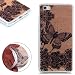 Produktbild Hülle für Huawei P8 Lite 2016, Zcro Schutzhülle Glitzer Glitter Hart Plastik Back Cover Weich Silikon TPU Rahmen Handyhülle Stoßfest Case Hülle mit Frei Schwarz Stift für Huawei P8 Lite 2016 (Muster Schmetterling Blume)