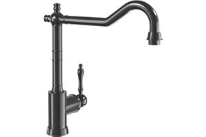 Villeroy & Boch Avia 2.0 bateria kuchenna, wysokociśnieniowa, kran kuchenny z ceramicznym wkładem i zakresem obrotu 360°, energooszczędna, wysokość wylewki 235 mm, antracyt