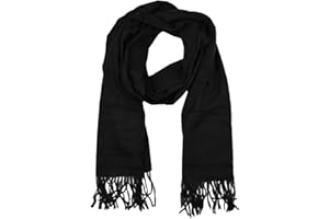 LUMBERJACK Sciarpa da Uomo Invernale in Morbida Lana, Classica, Tinta Unita Con Frange, Elegante, Con Scatola Regalo