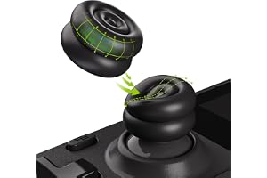 PlayVital Joystickskåpa för Steam Deck OLED & LCD–Svart | Joystickskydd för Steam Deck Tillbehör,Thumb Cushion Caps för PS Portal Analoga Spakar Halkfri