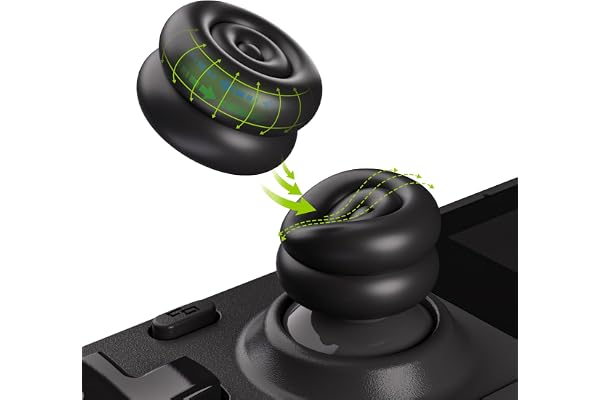 playvital Capuchon Joystick pour Steam Deck OLED & LCD,Joystick Protection pour Steam Deck Accessoires,Thumb Cushion Caps pour PS Portal Stick Analogique Antidérapant-Noir