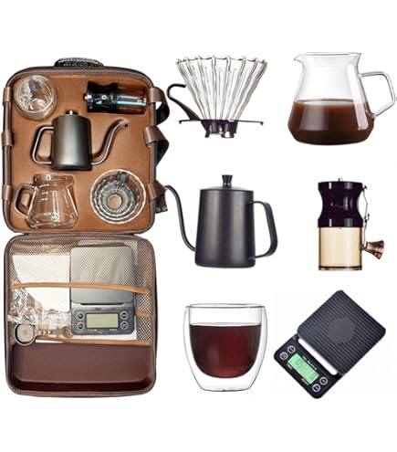 Kit De Café De Camping Vintage – Cafetière Portable En Inox, Style Rétro Pour Voyage