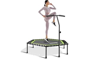 ‎GIELMIY Gielmiy Fitness Trampolin Ø ca 101cm ，Outdoor/Indoor Mini Trampolin, Sprungtraining Aerobic Rebounder Trampolin，Gewicht bis 150kg