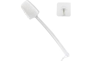 Mczcent Cepillo de Baño Mango Largo de Plástico Cepillo Exfoliante Corporal, Cepillo Cuerpo Celulitis de Cerdas Naturales, Exfoliator Dry Bath Back Body Shower Brush Depurador Cepillo Espalda Ducha,XL