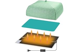 YUNKOZAND Calentador de Resina con función de cronómetro 20w, Temperatura de Nivel 3, Almohadilla de Calentamiento, Adecuado para Varios moldes de Silicona, moldes de Resina